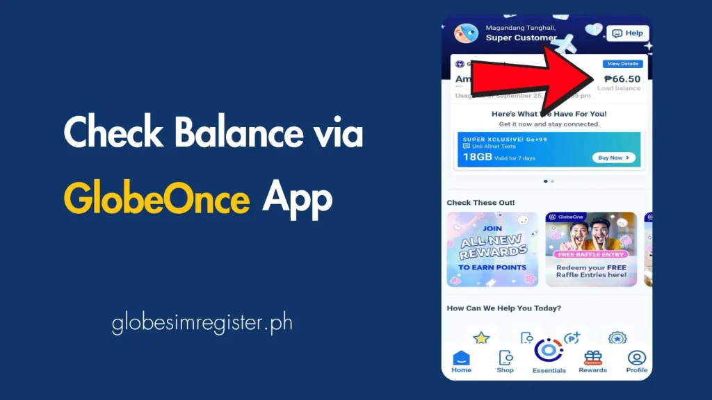 Check Balance via Globeone banner